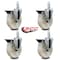Service Caster 5'' Nylon Wheel Swivel 7/8'' Square Stem Caster Set with Brake, 4PK SCC-SQ20S514-NYS-PLB-78-4 - alternate 4
